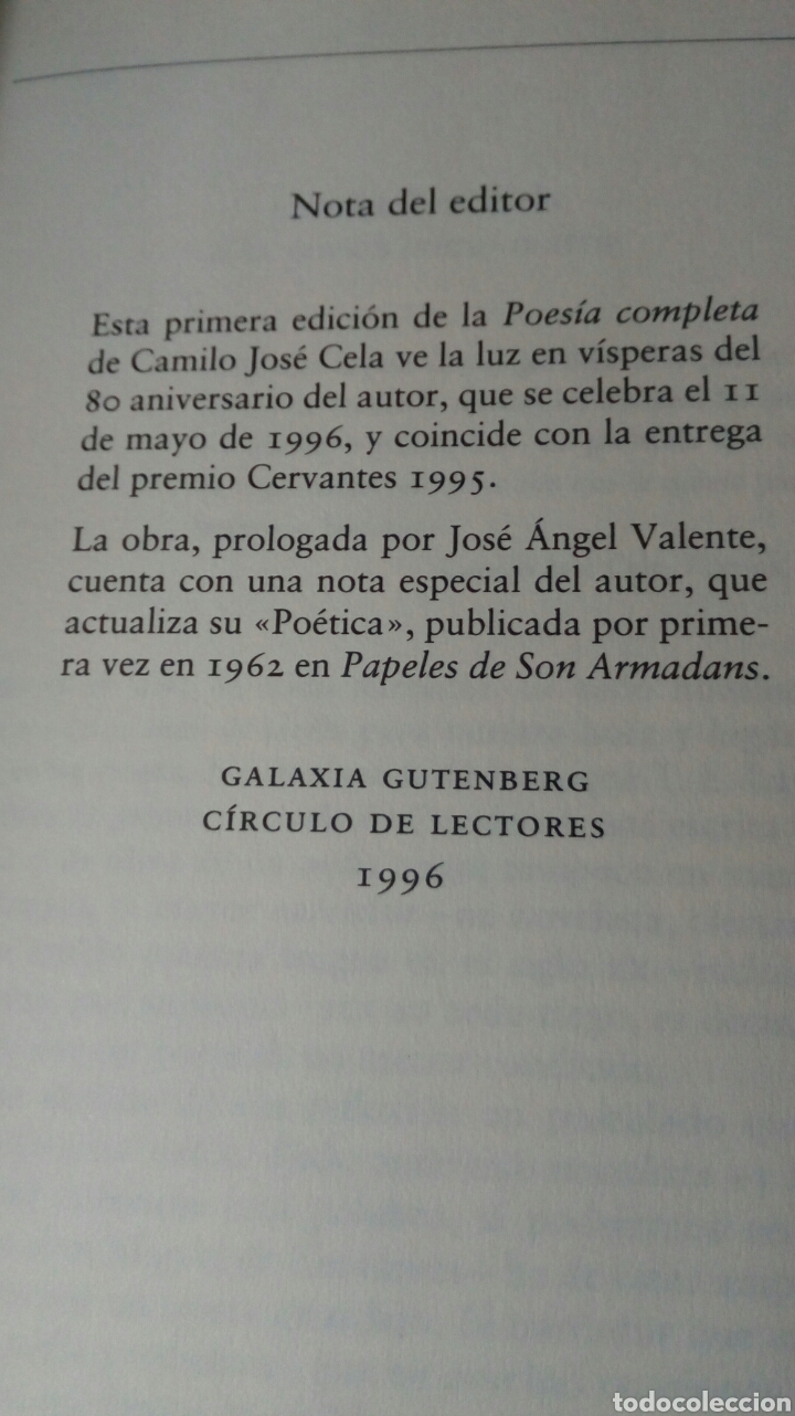 Libros de segunda mano: Poes&iacute;a completa. Camilo Jos&eacute; Cela. - Foto 6