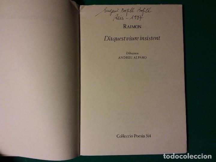 Libros de segunda mano: Daquest viure insistent Raimon - Foto 2