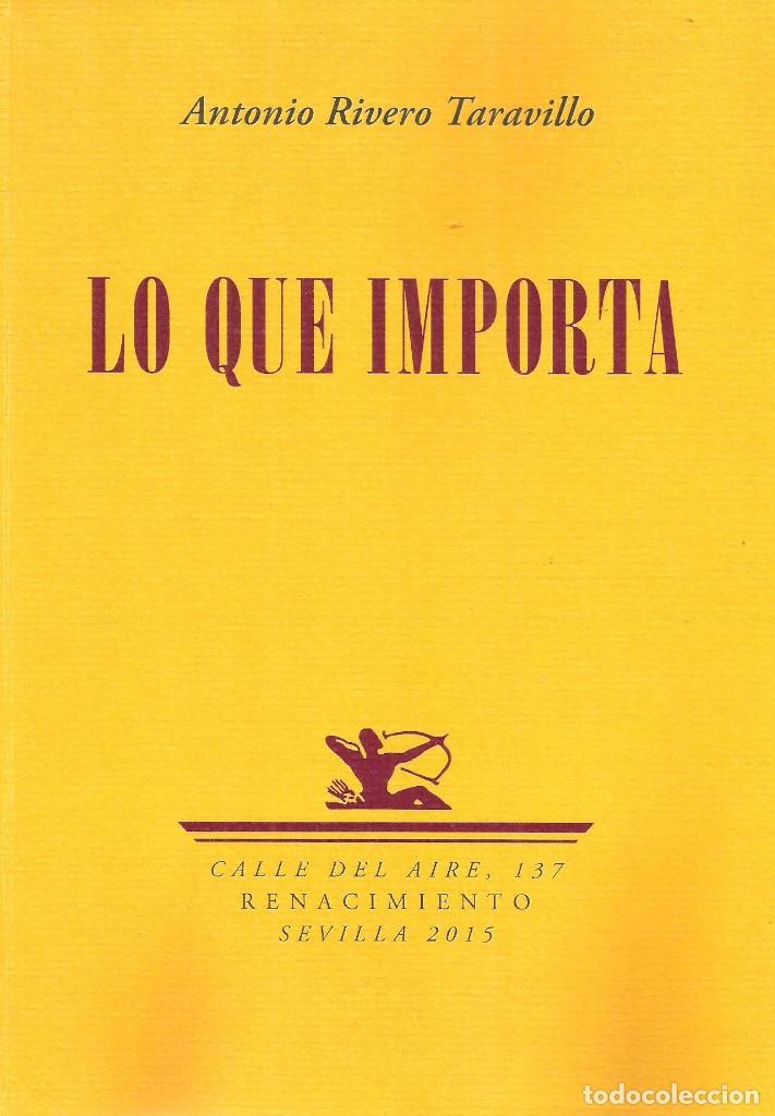 Libros de segunda mano: Lo que importa. Antonio Rivero Taravillo - Foto 1