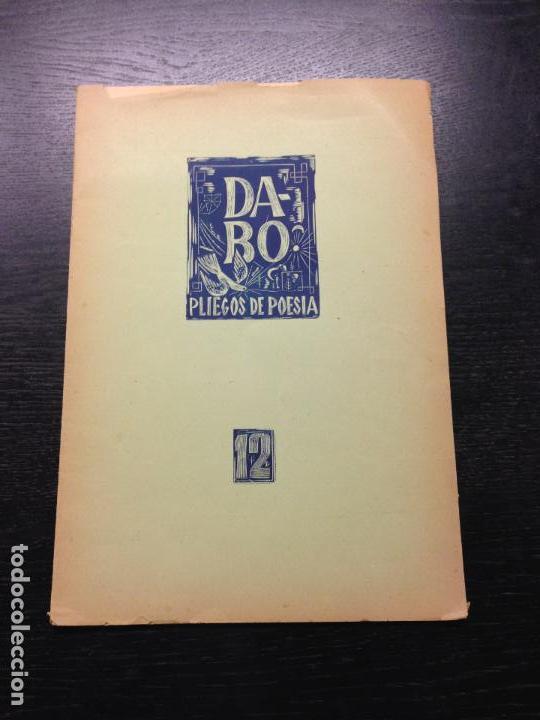 Libros de segunda mano: DABO, PLIEGOS DE POESIA 12, 1953 (REVISTA)