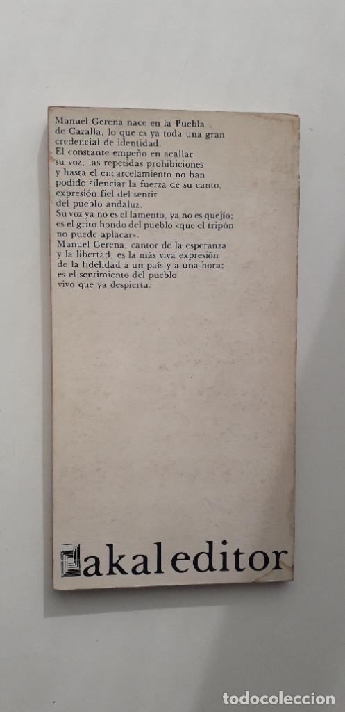 Libros de segunda mano: CANTANDO A LA LIBERTAD - MANUEL GERENA - Foto 2