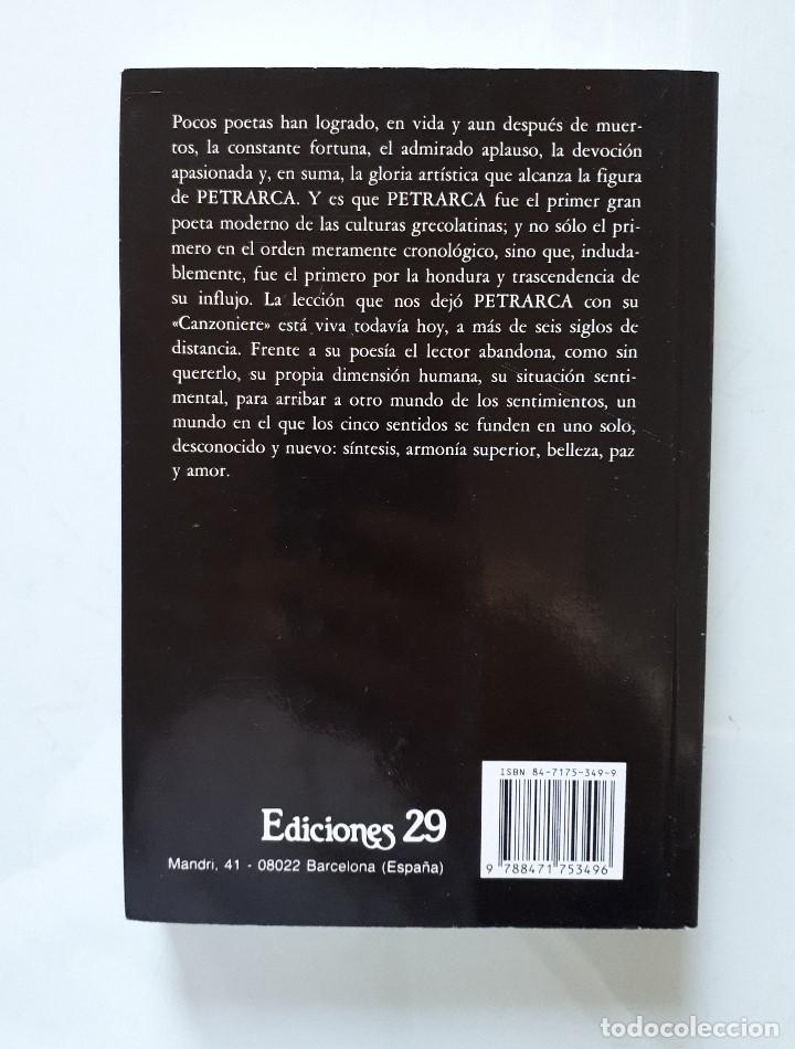 Libros de segunda mano: PETRARCA / EL CANCIONERO / EDICIONES 29 1992 - Foto 2