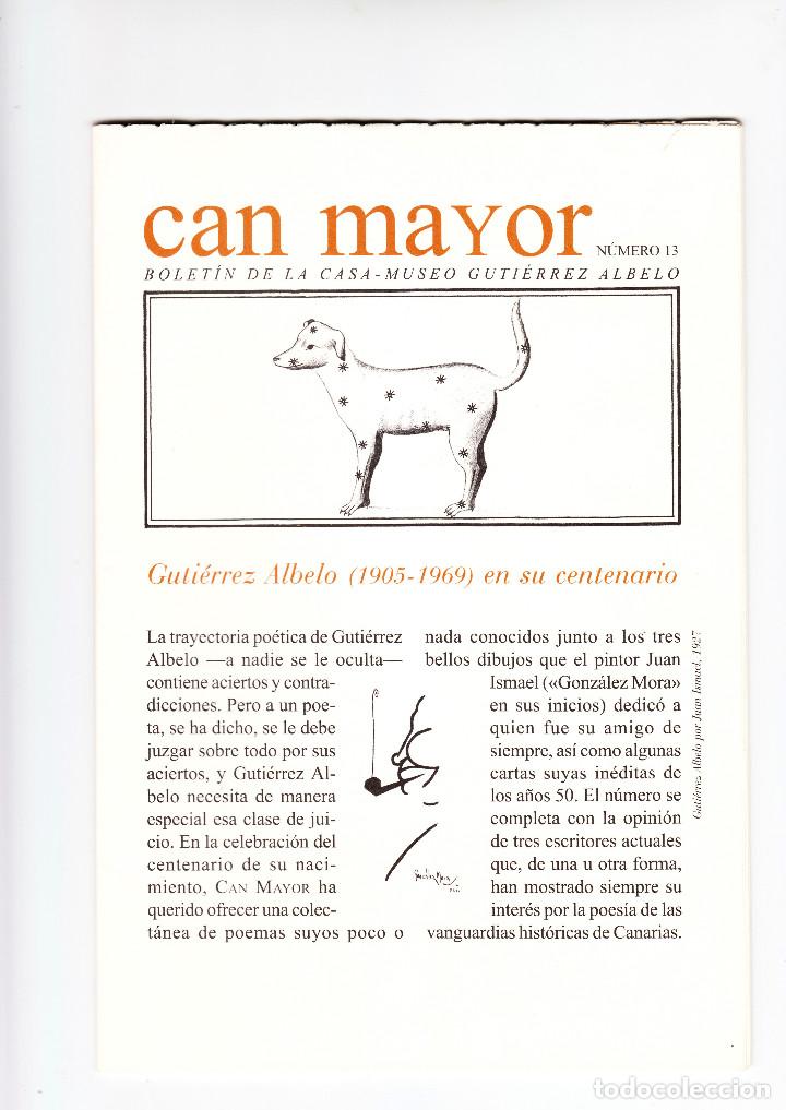 Libros de segunda mano: CAN MAYOR BOLET&Iacute;N DE LA CASA MUSEO GUTI&Eacute;RREZ ALBELO N&Uacute;MERO 13