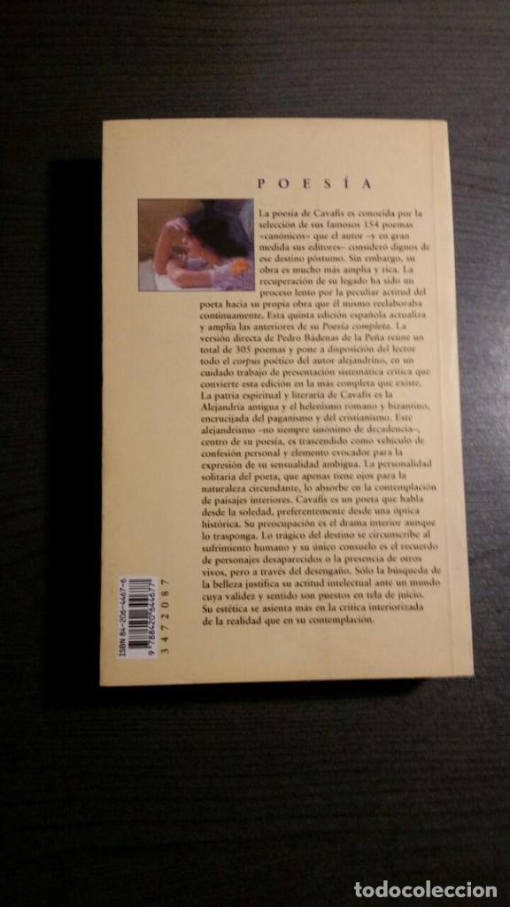 Libros de segunda mano: Poesia completa. C.  P. Cavafis - Foto 2