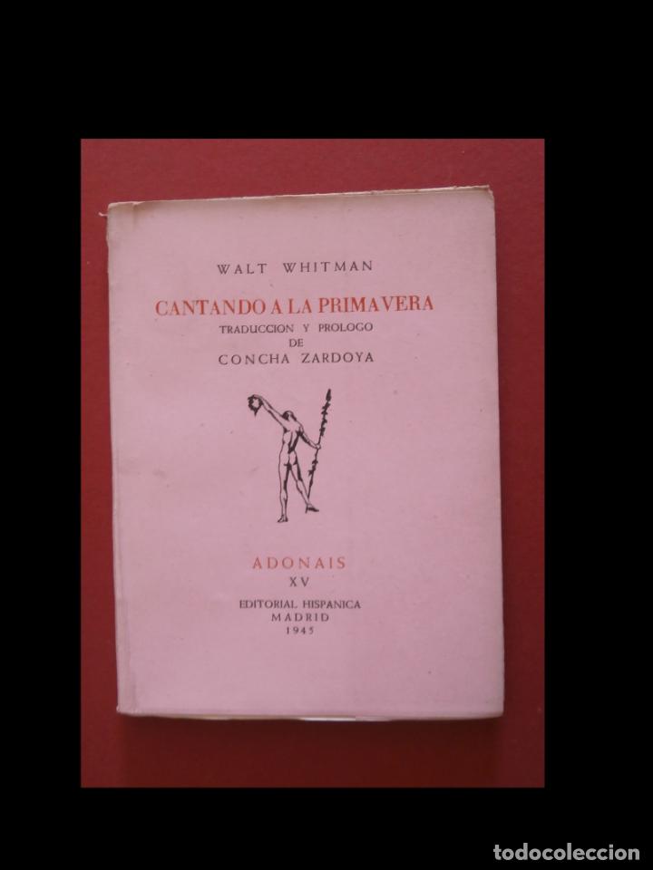 Libros de segunda mano: Cantando a la primavera. Walt Whitman - Foto 1