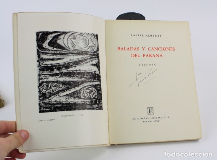 Libros de segunda mano: Baladas y canciones del Paraná, Rafael Alberti, 1954, editorial Losada, Buenos Aires. 21x15,5cm - Foto 4 - 154933102