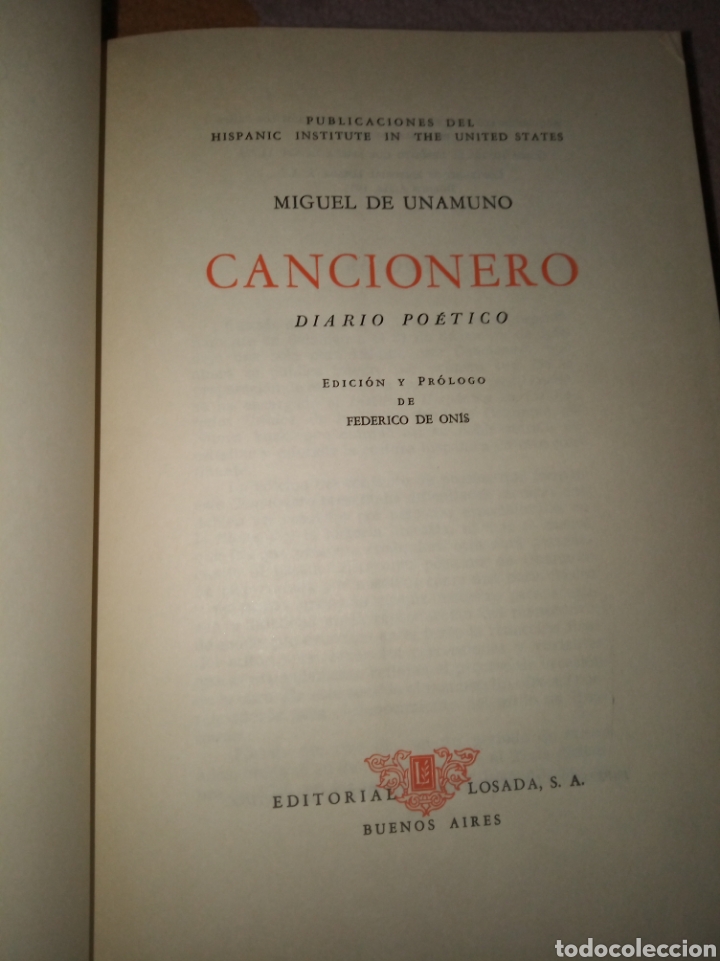Libros de segunda mano: Cancionero. Unamuno - Foto 3