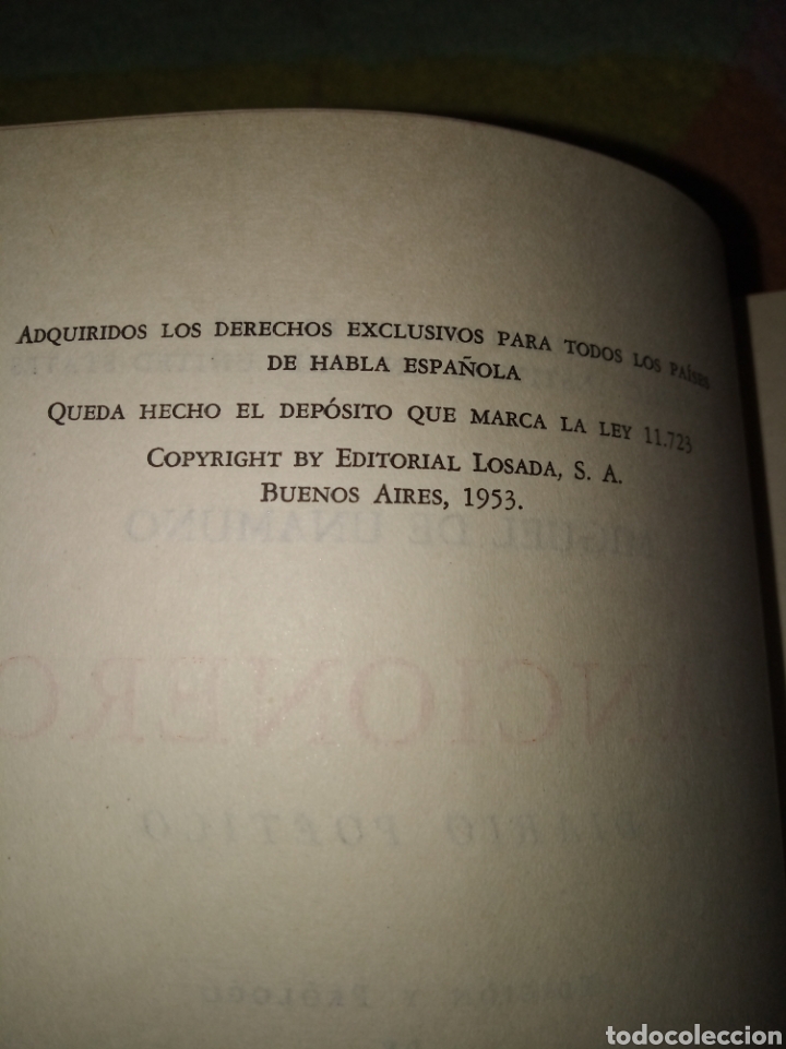 Libros de segunda mano: Cancionero. Unamuno - Foto 4