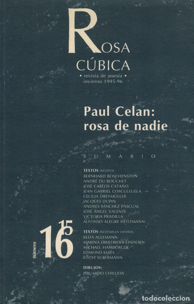 paul celan: rosa de nadie. rosa cúbica. revista - Acheter Livres ...