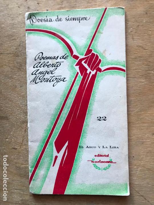 Gebrauchte B&uuml;cher: POEMAS DE ALBERTO ANGEL MONTOYA. EL ARCO Y LA LIRA. N&ordm; 22.