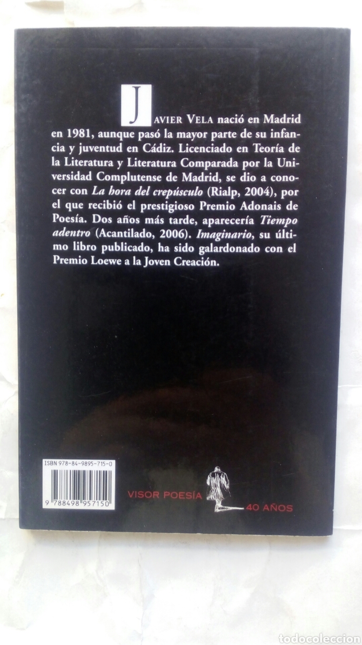 Libros de segunda mano: Imaginario. Javier Vela. - Foto 2