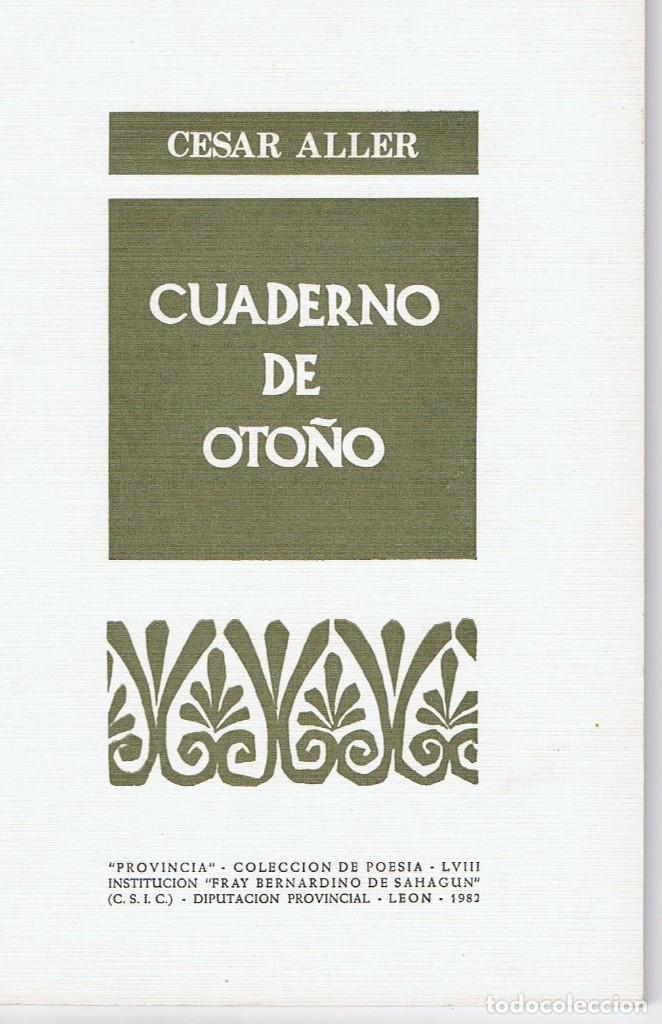 Libros de segunda mano: Cuaderno de oto&ntilde;o - ALLER, C&eacute;sar: - Foto 1