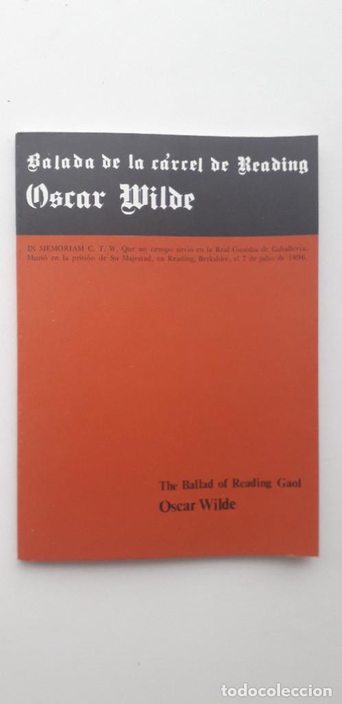 Libros de segunda mano: BALADA DE LA C&Aacute;RCEL DE READING - OSCAR WILDE - Foto 1