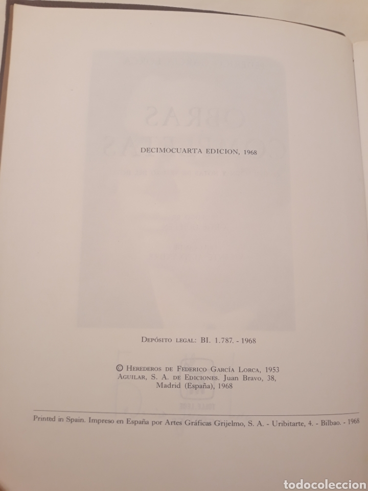 Libros de segunda mano: Federico Garcia Lorca. Obras Completas. - Foto 7