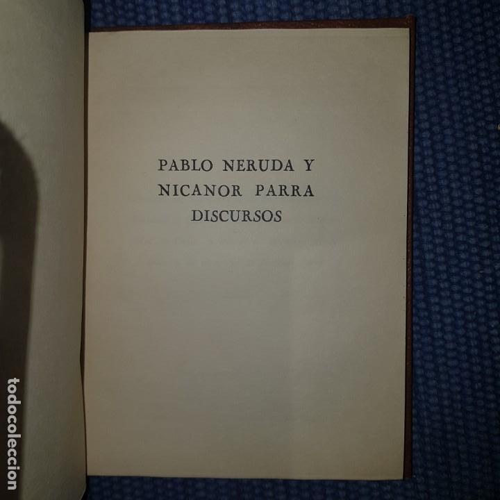 Libros de segunda mano: Neruda, Pablo; Parra, Nicanor - Discursos - Foto 1