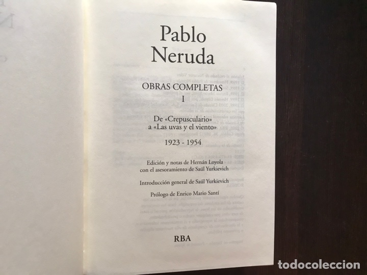 Libros de segunda mano: Pablo Neruda. Obra completa I. RBA. Como nuevo - Foto 3