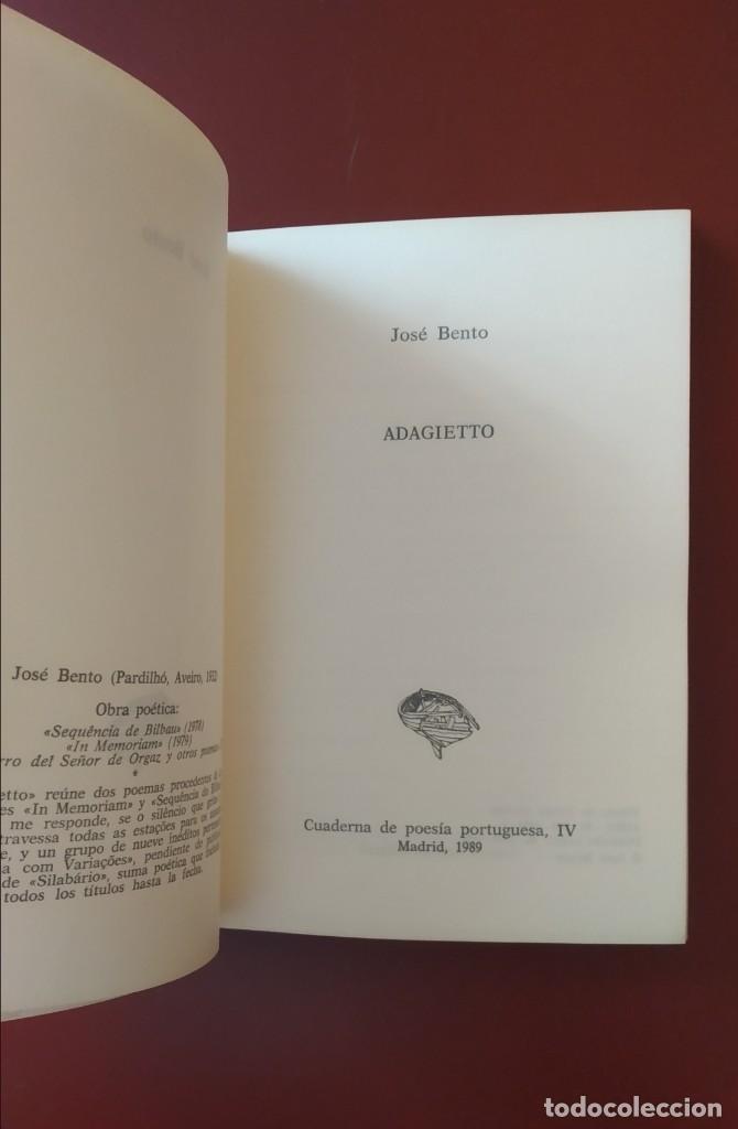 Libros de segunda mano: ADAGIETTO JOSE BENTO - Foto 2