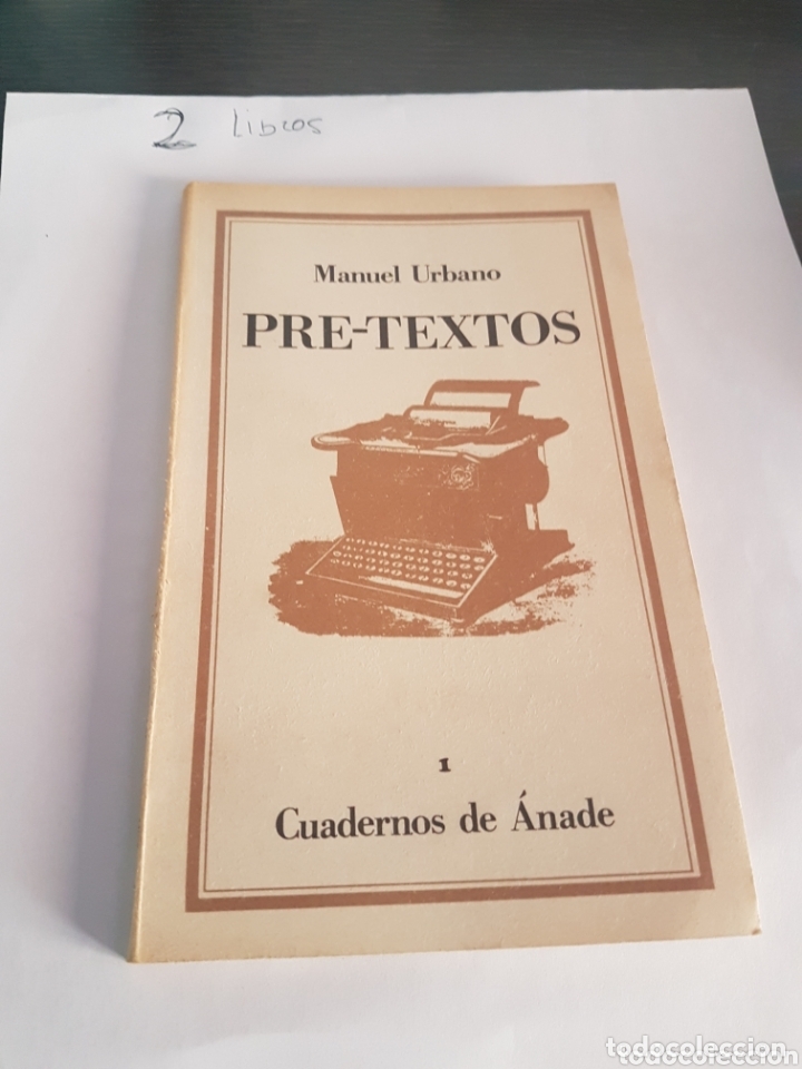 Libros de segunda mano: Pre-Textos. Manuel Urbano - Foto 1