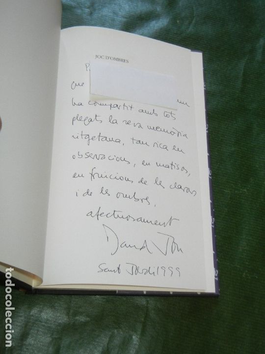 Libros de segunda mano: JOC DOMBRES, DE DAVID JOU - ED.COLUMNA 2A,ED 1999 DEDICATORIA AUTOR - Foto 2
