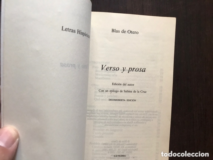 Libros de segunda mano: Verso y prosa. Blas de Otero - Foto 3