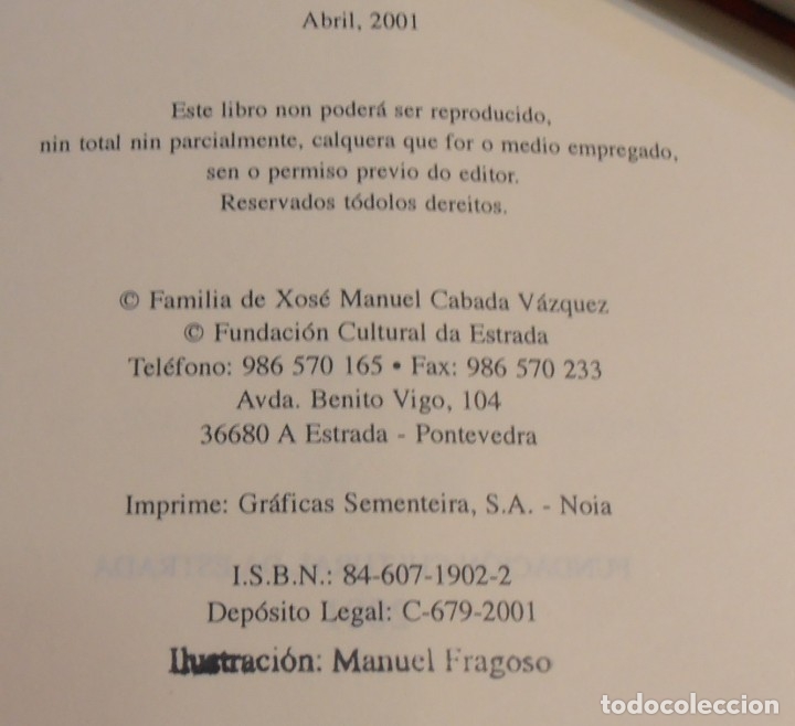 Libros de segunda mano: XOSE MANUEL CABADA VAZQUEZ - Foto 2