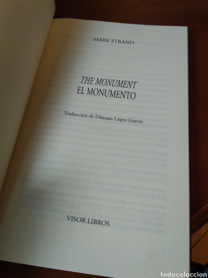Libros de segunda mano: EL MONUMETO. MARK STRAND. - Foto 2