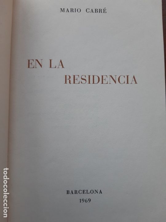 Libros de segunda mano: En la residencia Mario Cabr&eacute; - Foto 1