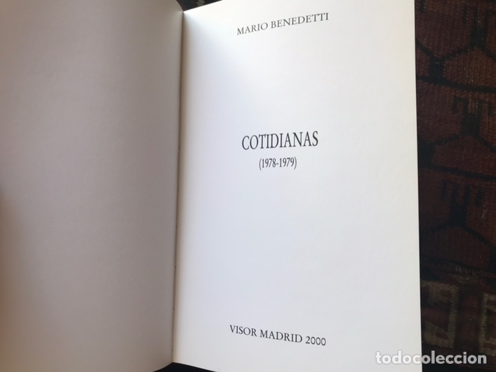 Libros de segunda mano: Cotidianas. Mario Benedetti. Como nuevo - Foto 2