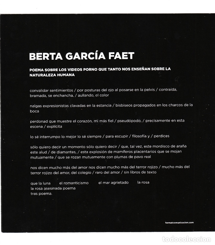 Libros de segunda mano: BERTA GARC&Iacute;A FAET UN POEMA - Foto 2