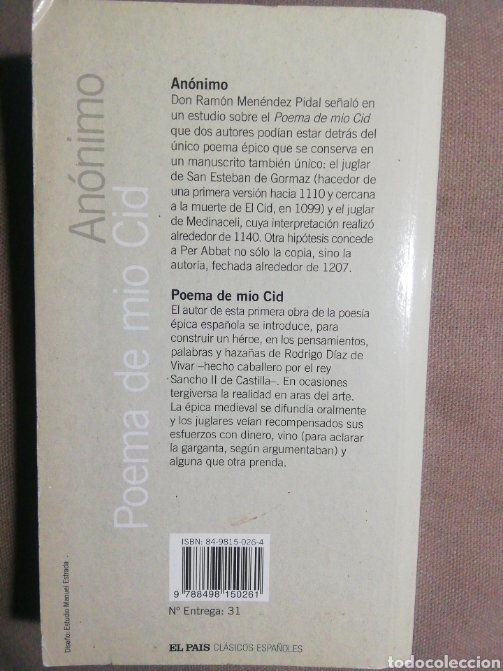 Libros de segunda mano: POEMA DEL M&Iacute;O CID - Foto 2