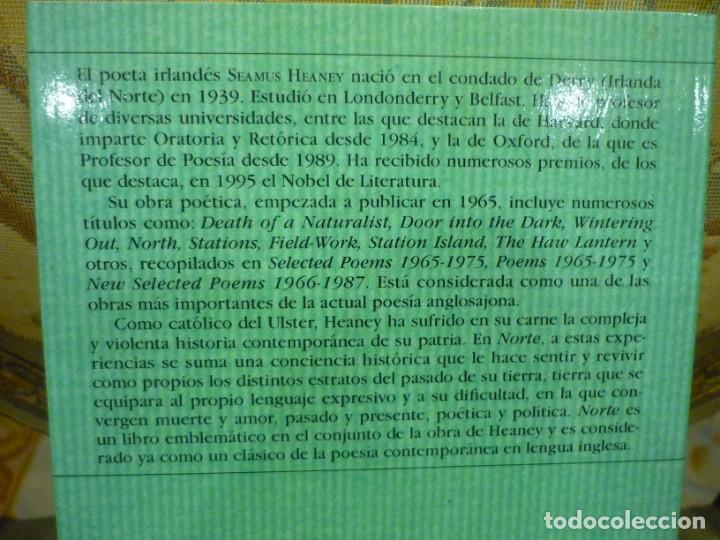 Libros de segunda mano: NORTE, DE SEAMUS HEANEY. EDICI&Oacute;N BILING&Uuml;E. - Foto 3