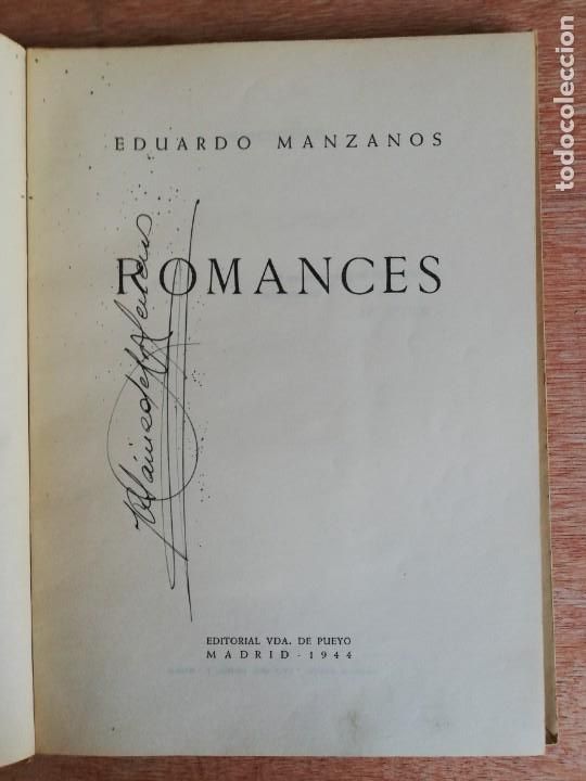 Libros de segunda mano: Romances. Eduardo Manzanos - Foto 2