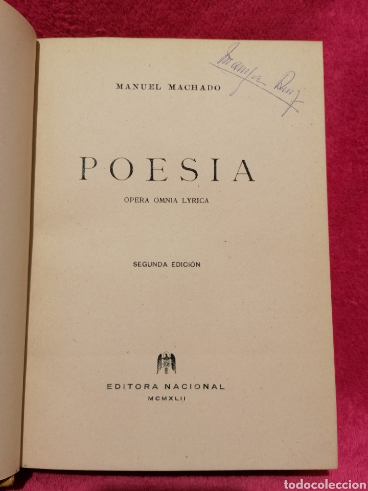 Libros de segunda mano: MACHADO, Manuel, POES&Iacute;A, 1942. - Foto 1