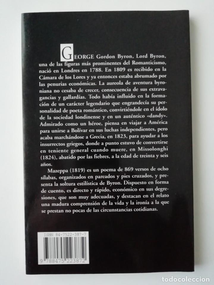 Libros de segunda mano: MAZEPPA - LORD BYRON - ED. VISOR 1999 - Foto 2