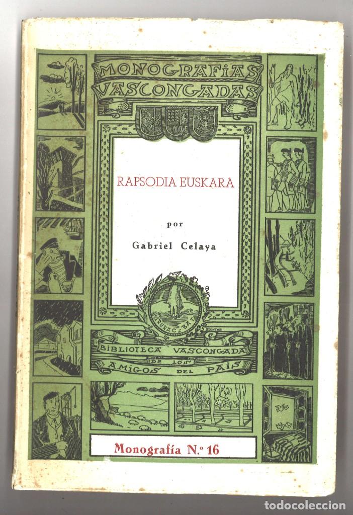 Libros de segunda mano: Rapsodia euskara. Gabriel Celaya. 1961 - Foto 1
