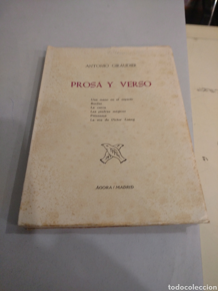 Libros de segunda mano: PROSA Y VERSO de Antonio Giraudier - Foto 1