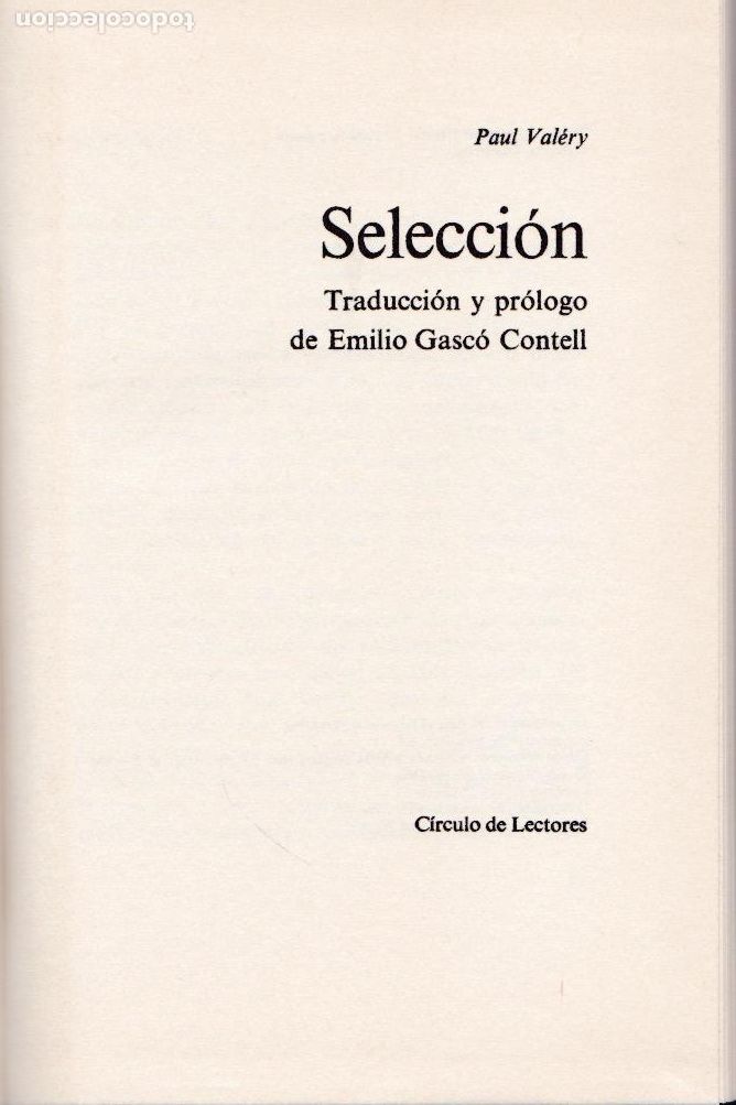 Libros de segunda mano: Selecci&oacute;n / Paul Val&eacute;ry - Foto 2