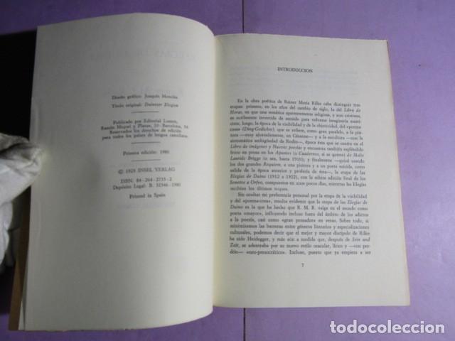 Libros de segunda mano: ELEG&Iacute;AS DE DUINO; RAINER MARIA RILKE - Foto 3