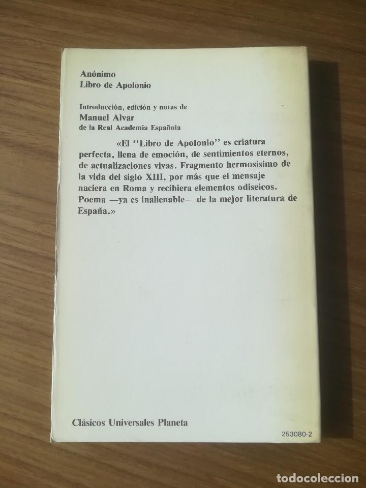Libros de segunda mano: LIBRO DE APOLONIO - EDITORIAL PLANETA 1984- - Foto 2