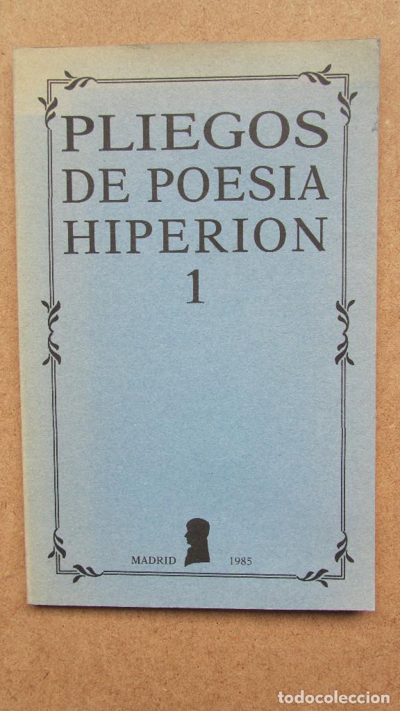 Gebrauchte B&uuml;cher: PLIEGOS DE POES&Iacute;A HIPERI&Oacute;N 1 MADRID 1985