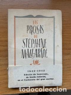 Libros de segunda mano: Las prosas de St&eacute;phane Mallarm&eacute; - Foto 1
