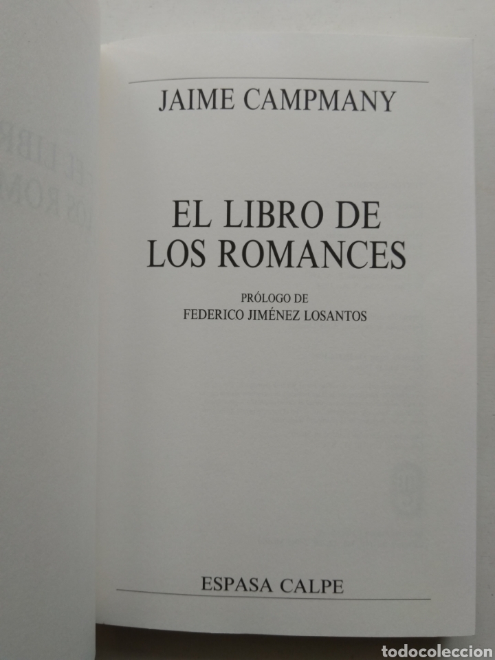 Libros de segunda mano: EL LIBRO DE LOS ROMANCES/JORGE CAMPMANY - Foto 2
