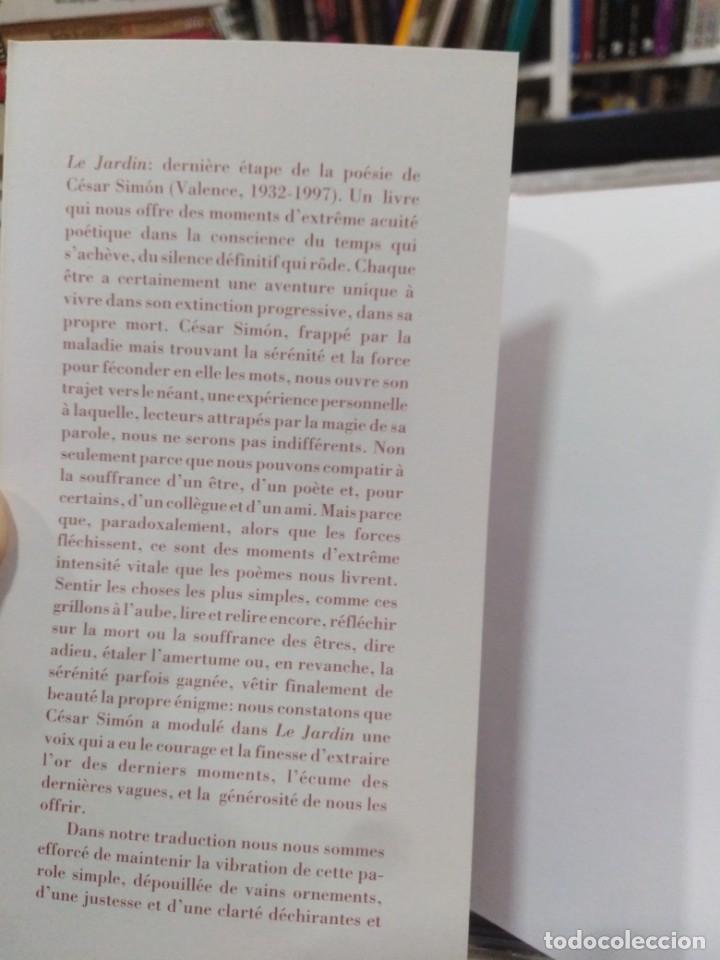Libros de segunda mano: LE JARDIN - C&Eacute;SAR SIM&Oacute;N 1 EN FRANC&Eacute;S - Foto 2