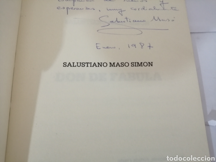 Libros de segunda mano: Don de f&aacute;bula de Salustiano Mas&oacute; - Foto 2