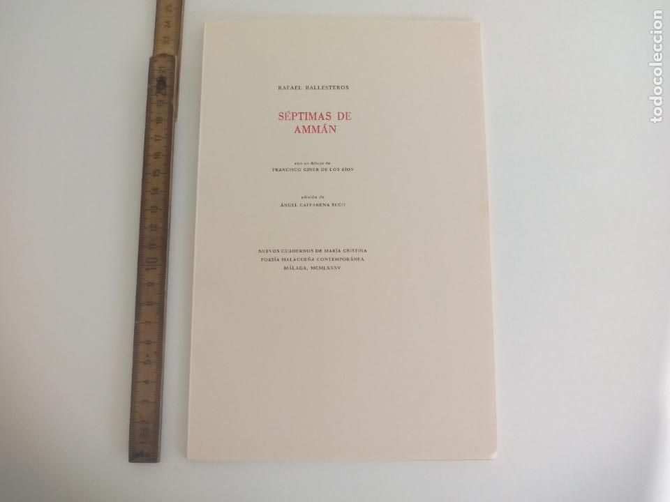 Libri di seconda mano: S&Eacute;PTIMAS DE AMM&Aacute;N. RAFAEL BALLESTEROS M&Aacute;LAGA 1985 NUEVOS CUADERNOS DE MARIA CRISTINA N&ordm; 1