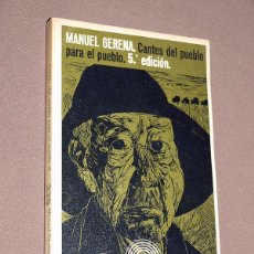 Libros de segunda mano: CANTES DEL PUEBLO PARA EL PUEBLO. MANUEL GERENA. EDITORIAL LAIA, 1976. ILUSTRA CUADRADO. Lote 208883717