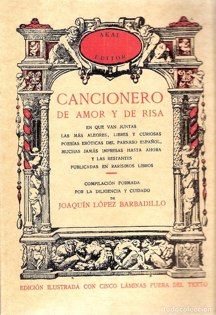 Libros de segunda mano: CANCIONERO DE AMOR Y DE RISA - JOAQUIN LOPEZ BARBADILLO - Foto 1