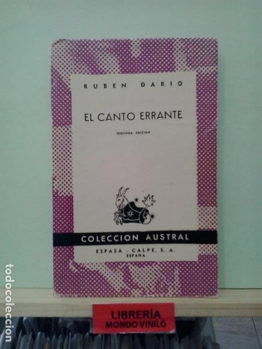 Libros de segunda mano: LMV - El canto errante. Ruben Dario - Foto 1