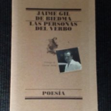 Libros de segunda mano: LAS PERSONAS Y EL VERBO. JAIME GIL DE BIEDMA. LUMEN 1998.. Lote 316928628