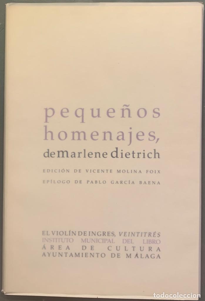 Libros de segunda mano: Marlene Dietrich. Peque&ntilde;os Homenajes. - Foto 1